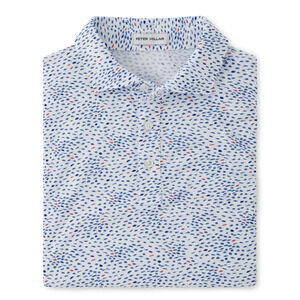 Peter Millar -L- Pilot Mill Ocean Traffic Twilight Blue Polo Golf NWT